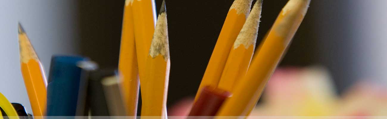 Photo of sharpened pencils in jar